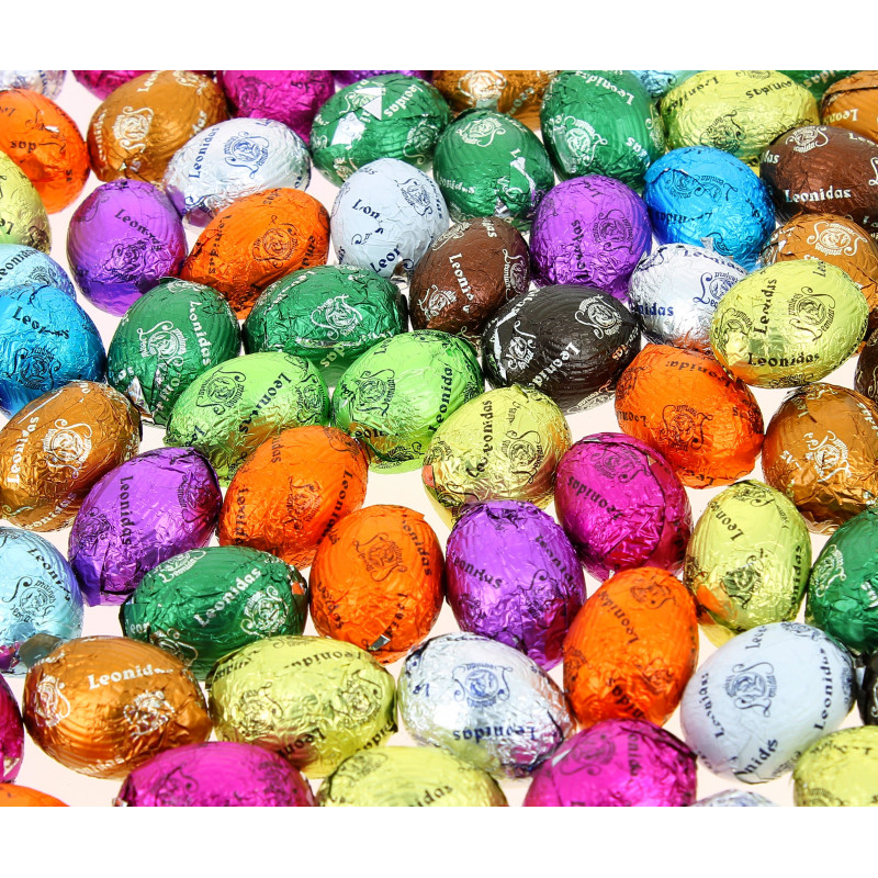 Carton de 2.5 kg de petits oeufs en Chocolat Léonidas assortis