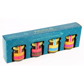 Coffret 4 pots de confitures gourmandines