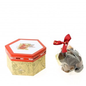 Coffret hexagonal  de Noël et ses chocolats Leonidas 315g