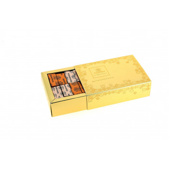 Coffret Gias d'or garni de 240 g de chocolats Leonidas