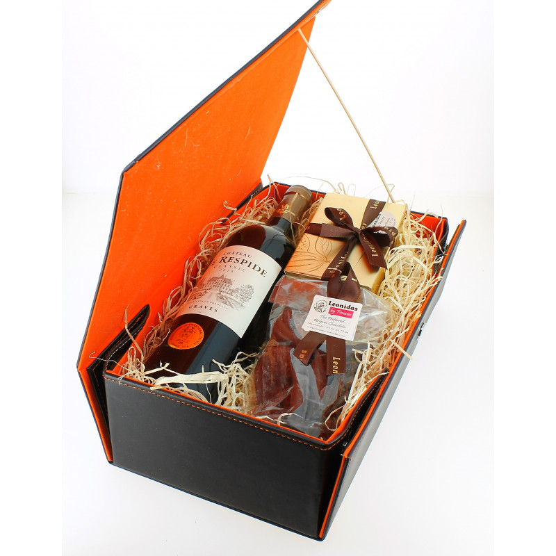 Corbeille Cuir et ses gourmandises