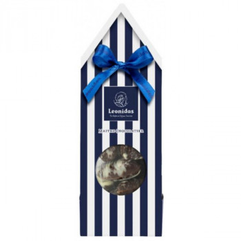 Cabine de plage garnie de 200 g de chocolats Leonidas