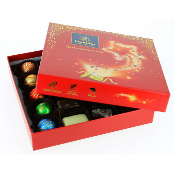 Coffret Zanzibar spécial fêtes garni de 270 g de chocolats Leonidas Coffret Zanzibar spécial fêtes garni de 270 g de chocolats Leonidas