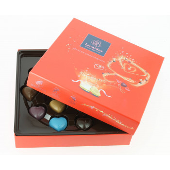 Coffret Cupidon garni de 160g de Chocolats Leonidas Coffret Cupidon garni de 160g de Chocolats Leonidas