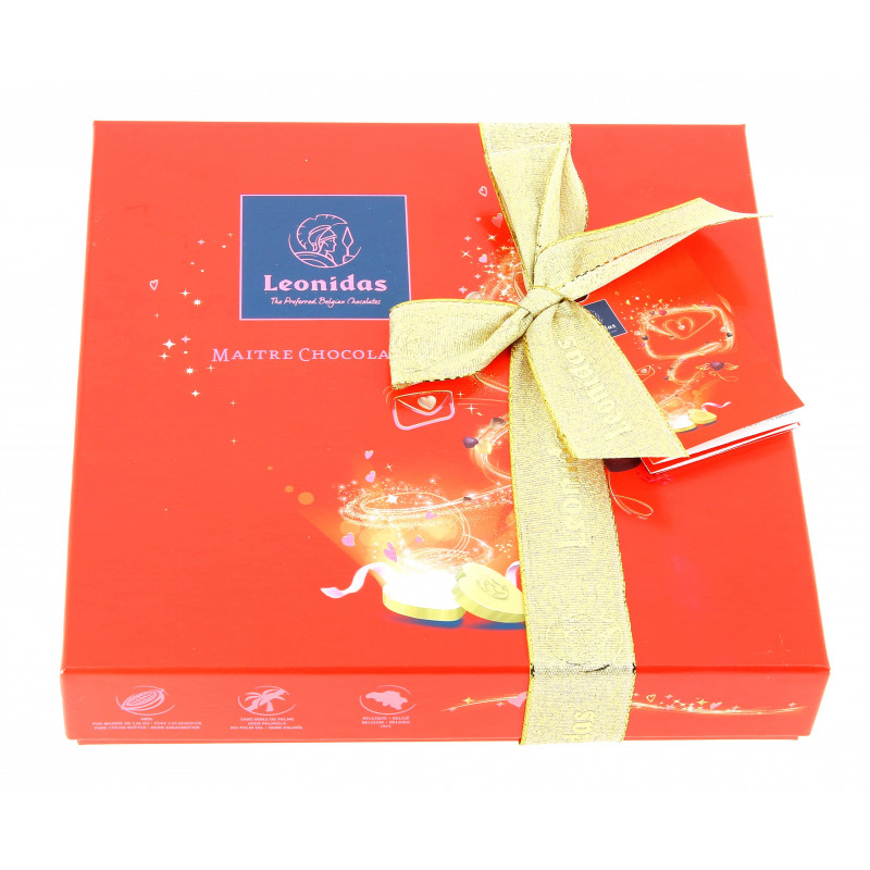 Coffret Cupidon garni de 160g de Chocolats Leonidas