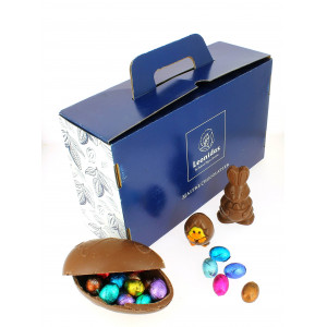 Valise de Pâques garnie de 430 g de chocolats Leonidas