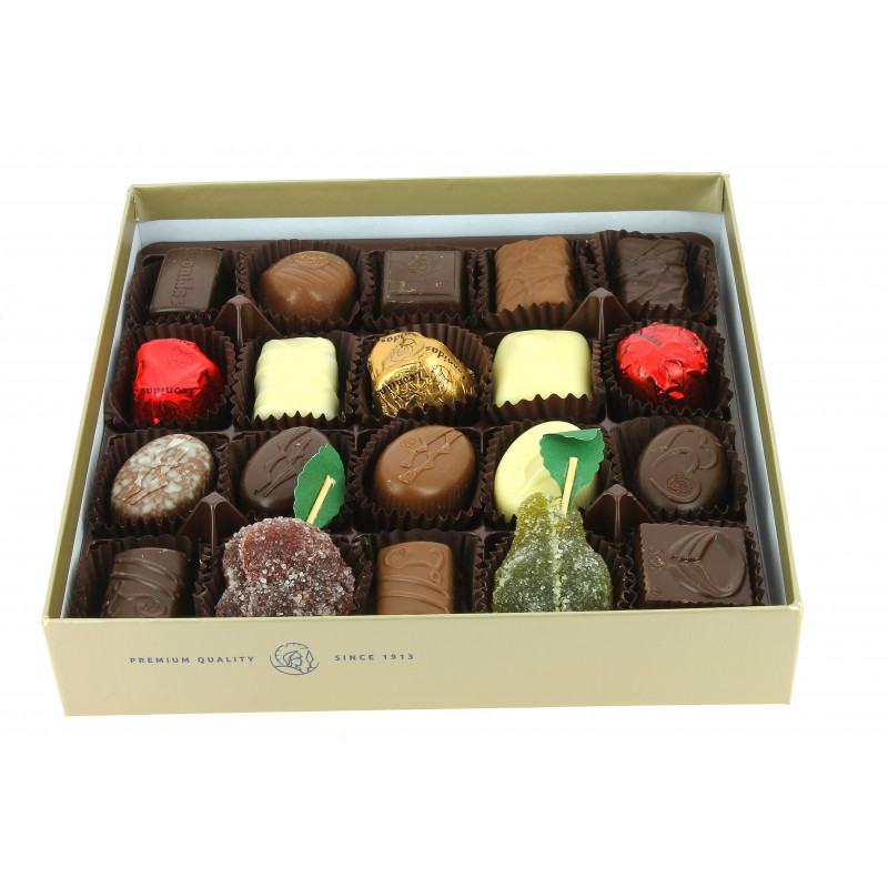 Coffret fête des pères garni de 330 g de chocolats Leonidas