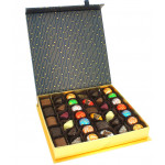 Coffret Alister carré garni de 540 g de chocolats Leonidas