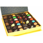 Coffret Alister carré garni de 540 g de chocolats Leonidas