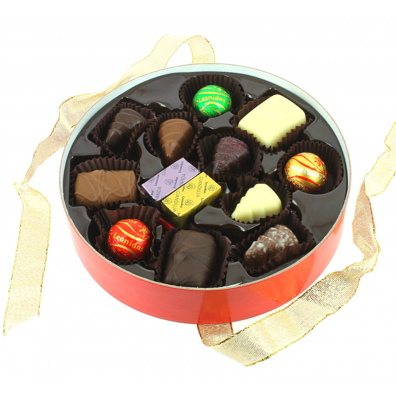 Coffret Dora Noël garni de 170 g de chocolats Leonidas