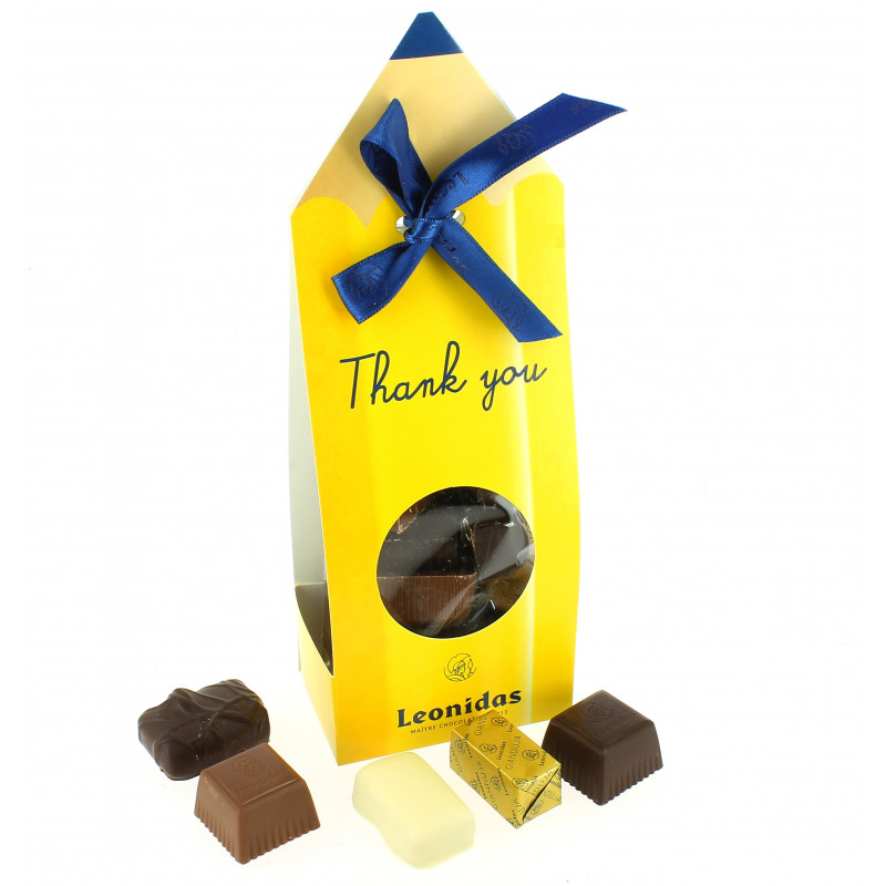 Sachet crayon garni de 200 g de chocolats Leonidas