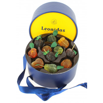 Coffret "Fruitier" garni de 500g de pâtes de fruits Leonidas.