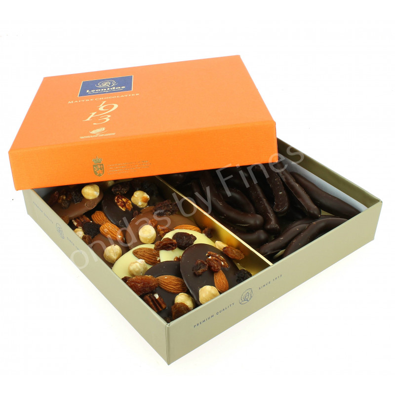 Coffret gourmand: bonbon chocolaté, Médaille de Dax en chocolat, Orang