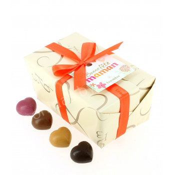 Ballotin fêtes des mères garni de 500 g de chocolats Leonidas