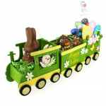 Petit train de Pâques garni de 255 g de chocolats Leonidas