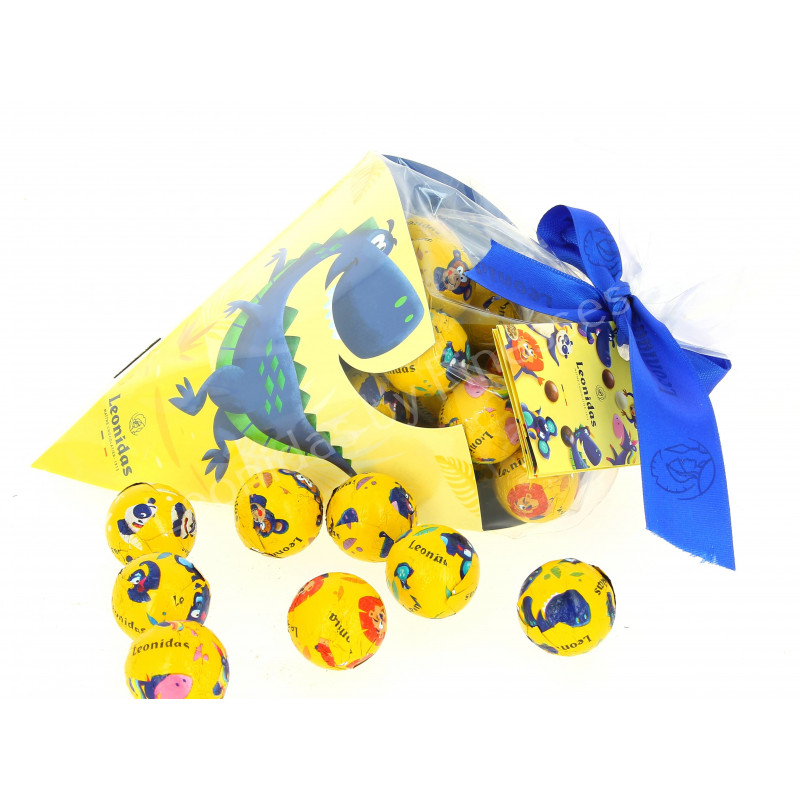 Cornet Kids garni de 300 g de chocolats Leonidas