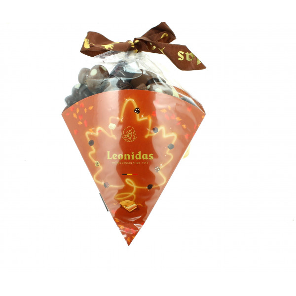 Cornet d'automne garni de 240 g de chocolats Leonidas