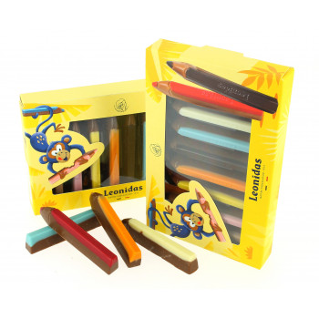 Coffret crayons de couleur en chocolat Leonidas