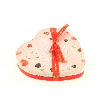 Coeur métal "édition limitée" garni de 125 g de chocolats Leonidas