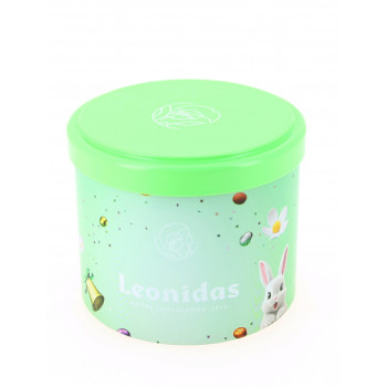 Coffret métal garni de 140 g de chocolats Leonidas