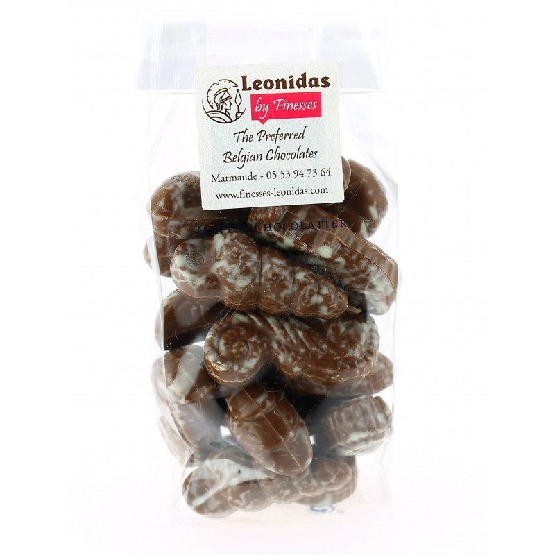 Sachet de fruits de mer pralinés en chocolat Leonidas au lait 250 g