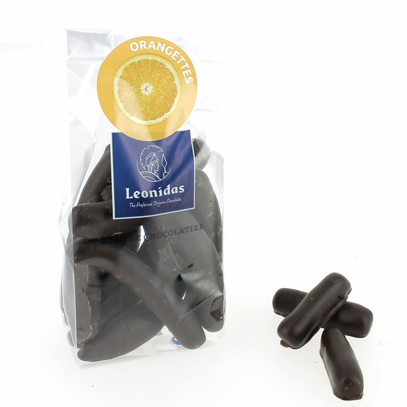 Sachet d'orangettes enrobées de chocolat Leonidas 100 g