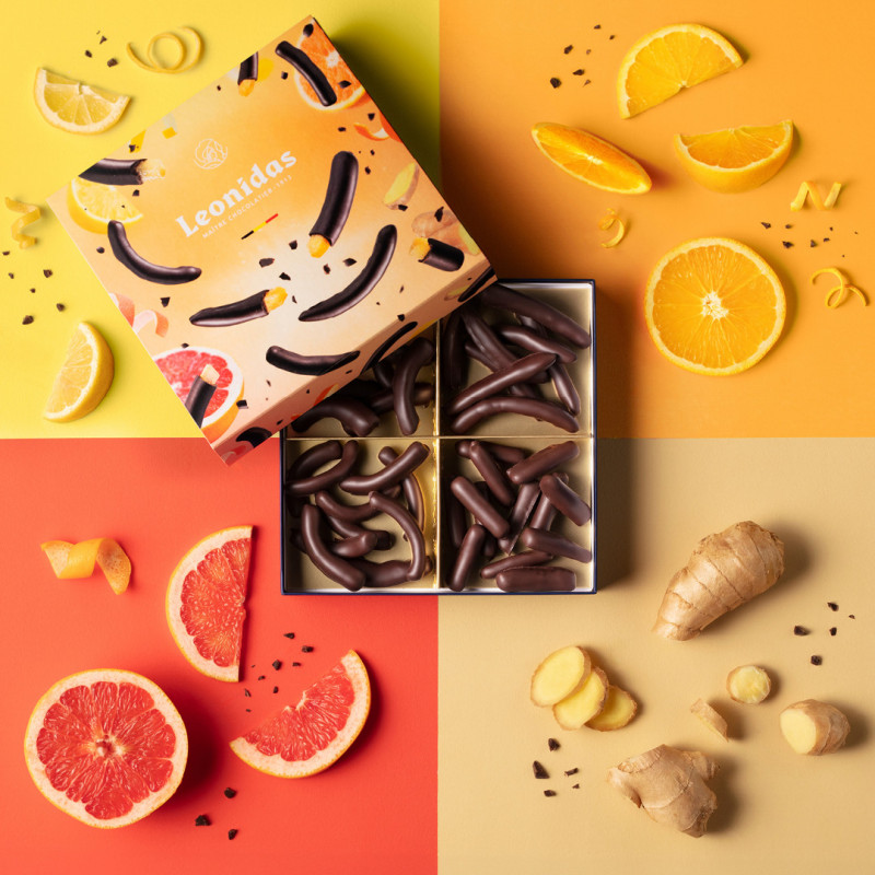 Coffret Leonettes garni de 440 g de chocolats Leonidas