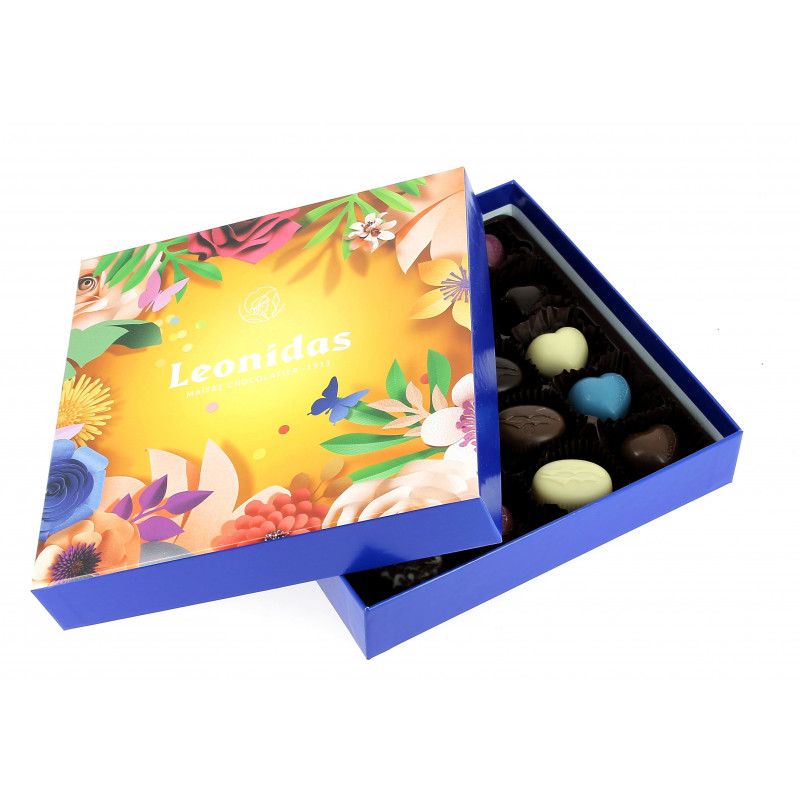 Coffret Hibiscus garni de 260 g de chocolats Leonidas
