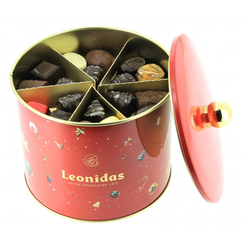 Bonbonnière garnie de 920 g de chocolats Leonidas