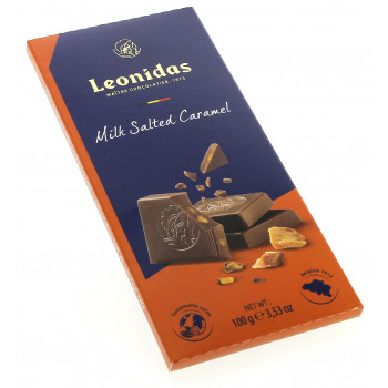 Tablette 100 g chocolat Leonidas au lait au caramel salé