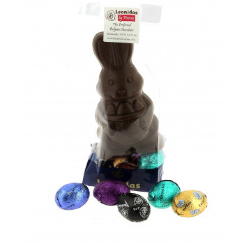 Sujet de Pâques 50 g et 5 œufs en chocolat Leonidas