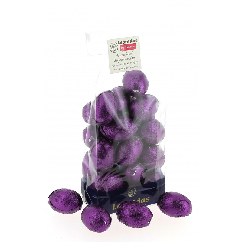 Sachet 250 g de petits œufs  noirs à la violette en chocolat Leonidas