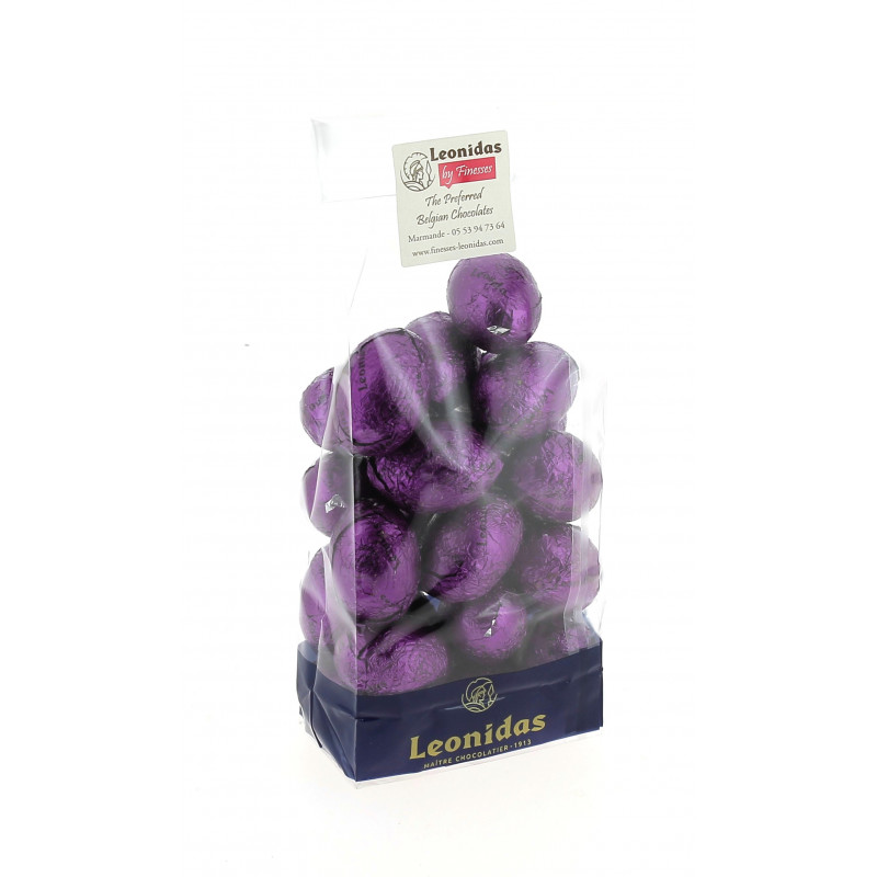 Sachet 250 g de petits œufs  noirs à la violette en chocolat Leonidas