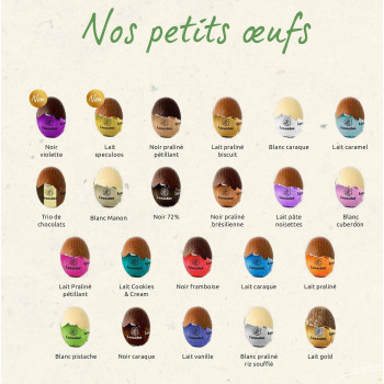Sachet de petits oeufs assortis en chocolat Leonidas 1200 g