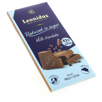 Tablette 100 g chocolat Leonidas au lait allégé en sucre