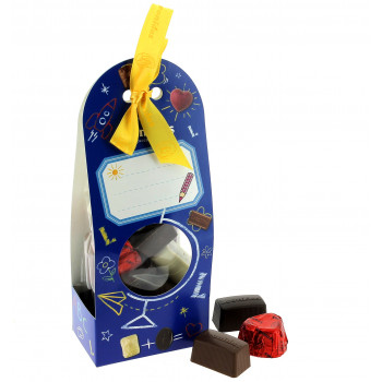 Sachet "fête des profs" garni de 200 g de chocolats Leonidas
