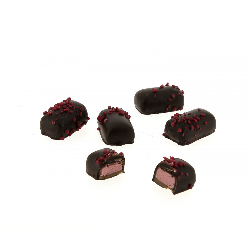 Ballotin manon framboise garni de 250 g de chocolats Leonidas
