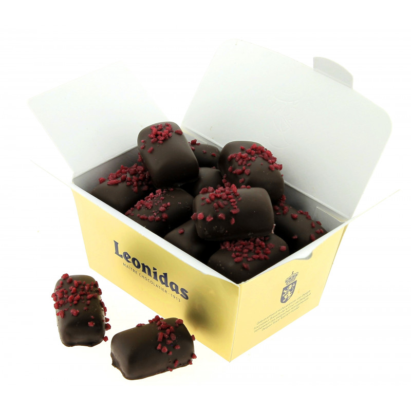 Ballotin manon framboise garni de 250 g de chocolats Leonidas
