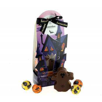 Maison hantée garnie de 180 g de chocolats Leonidas