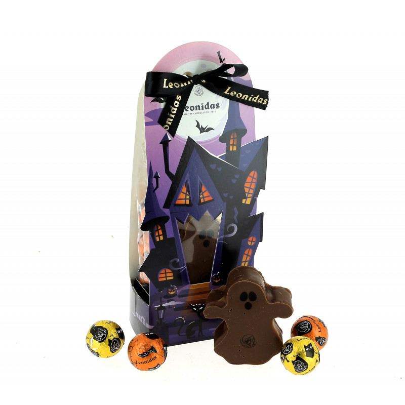 Maison hantée garnie de 180 g de chocolats Leonidas