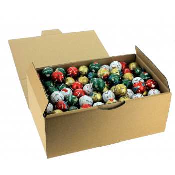 Carton de 2.5 kg de boules de Noël en chocolat Leonidas