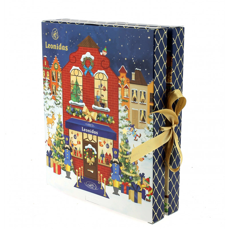 Calendrier de l'avent garni de 330 g de chocolats Leonidas