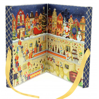 Calendrier de l'avent garni de 330 g de chocolats Leonidas