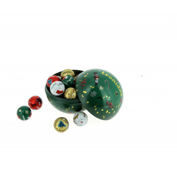Boule de Noël garnie de 230 g de chocolats Leonidas