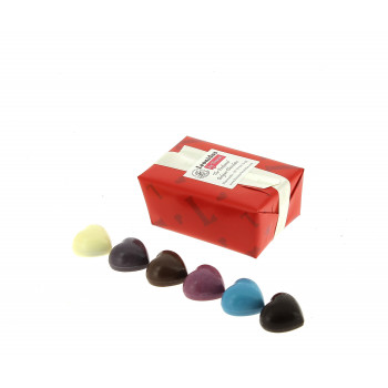 Mini ballotin garni de 130 g de petits cœurs en chocolat Leonidas