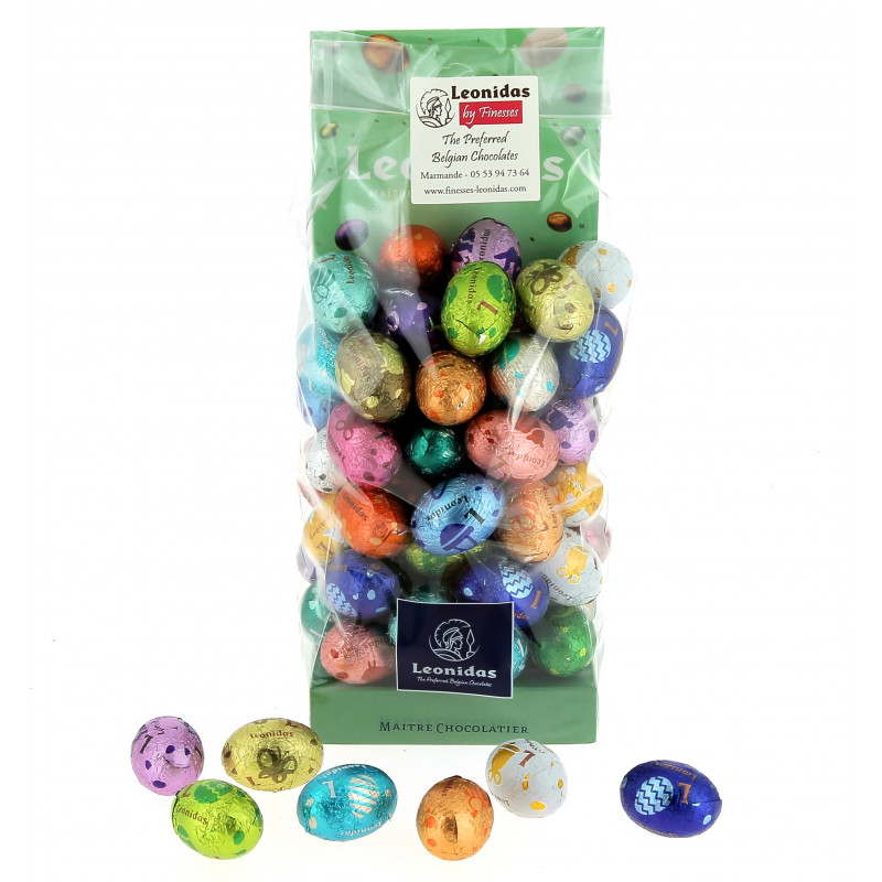 Sachet de petits oeufs assortis en chocolat Leonidas 650 g