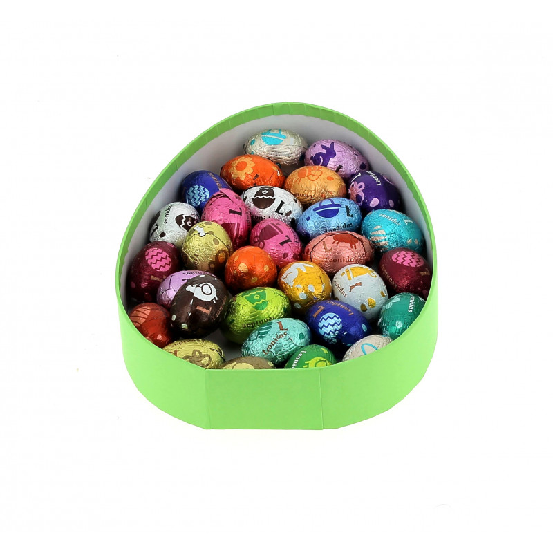 Boîte ovale garni de 320 g de petits oeufs Leonidas