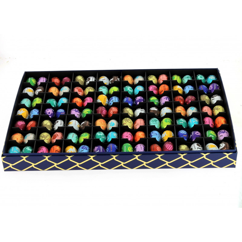 Coffret Arc en ciel XL garni de 1.2 kg de petits œufs en chocolat Leonidas